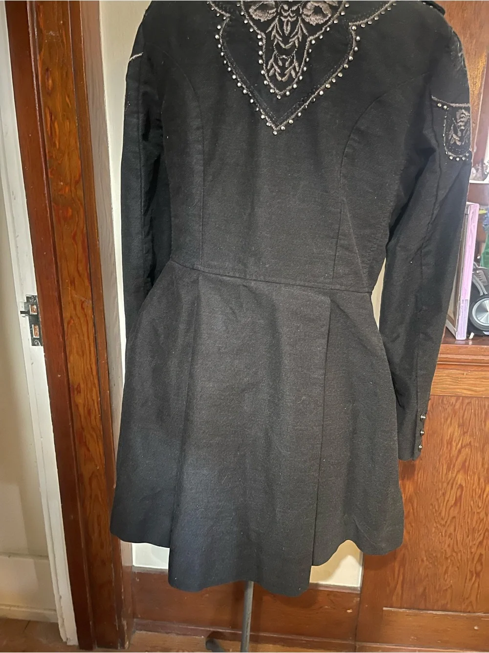 Women's Embroidered Black cottage core, Fits more like a size 10 in arms